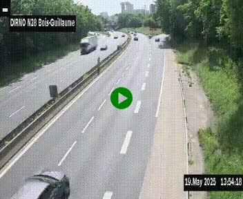 <h2>Webcam routière à hauteur de Bois-Guillaume en périphérie de Rouen. Vue orientée vers Rouen</h2>
