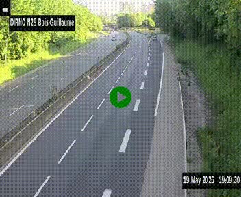 <h2>Webcam routière à hauteur de Bois-Guillaume en périphérie de Rouen. Vue orientée vers Rouen</h2>