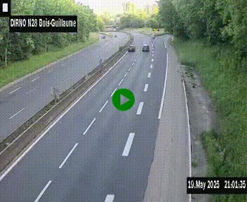<h2>Webcam routière à hauteur de Bois-Guillaume en périphérie de Rouen. Vue orientée vers Rouen</h2>