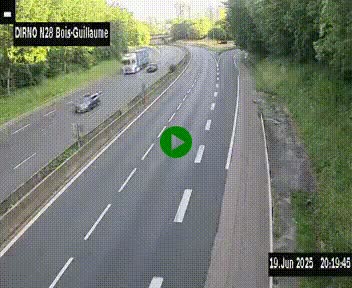 <h2>Webcam routière à hauteur de Bois-Guillaume en périphérie de Rouen. Vue orientée vers Rouen</h2>