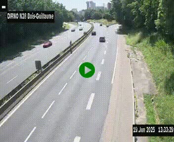 <h2>Webcam routière à hauteur de Bois-Guillaume en périphérie de Rouen. Vue orientée vers Rouen</h2>