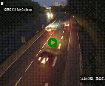 <h2>Webcam routière à hauteur de Bois-Guillaume en périphérie de Rouen. Vue orientée vers Rouen</h2>