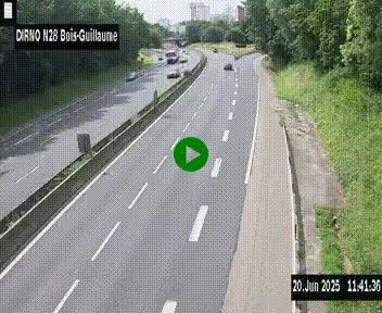 <h2>Webcam routière à hauteur de Bois-Guillaume en périphérie de Rouen. Vue orientée vers Rouen</h2>