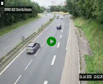 <h2>Webcam routière à hauteur de Bois-Guillaume en périphérie de Rouen. Vue orientée vers Rouen</h2>