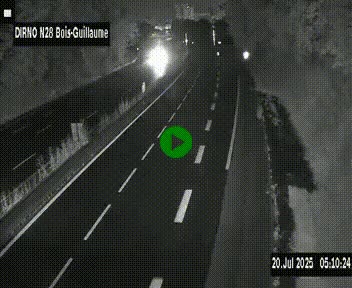 <h2>Webcam routière à hauteur de Bois-Guillaume en périphérie de Rouen. Vue orientée vers Rouen</h2>