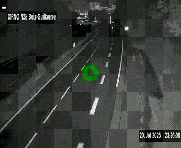 <h2>Webcam routière à hauteur de Bois-Guillaume en périphérie de Rouen. Vue orientée vers Rouen</h2>
