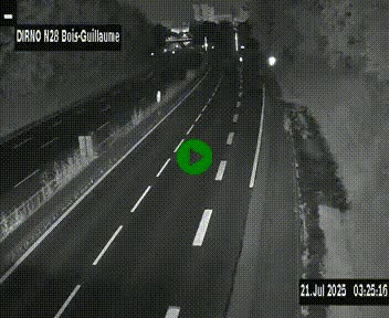 <h2>Webcam routière à hauteur de Bois-Guillaume en périphérie de Rouen. Vue orientée vers Rouen</h2>