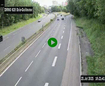 <h2>Webcam routière à hauteur de Bois-Guillaume en périphérie de Rouen. Vue orientée vers Rouen</h2>