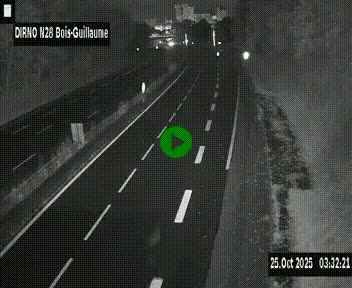 <h2>Webcam routière à hauteur de Bois-Guillaume en périphérie de Rouen. Vue orientée vers Rouen</h2>