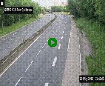 <h2>Webcam routière à hauteur de Bois-Guillaume en périphérie de Rouen. Vue orientée vers Rouen</h2>