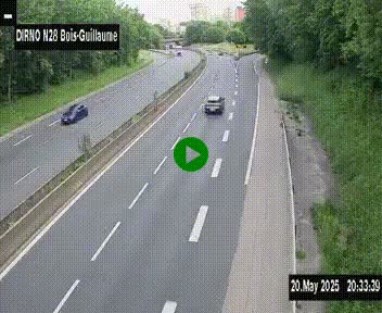 <h2>Webcam routière à hauteur de Bois-Guillaume en périphérie de Rouen. Vue orientée vers Rouen</h2>