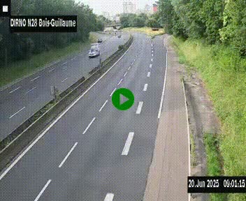 <h2>Webcam routière à hauteur de Bois-Guillaume en périphérie de Rouen. Vue orientée vers Rouen</h2>