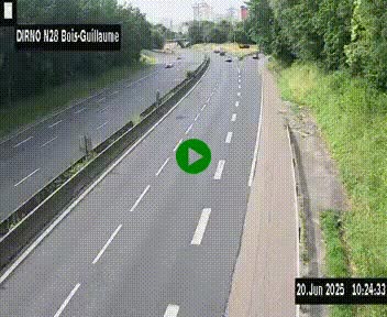<h2>Webcam routière à hauteur de Bois-Guillaume en périphérie de Rouen. Vue orientée vers Rouen</h2>
