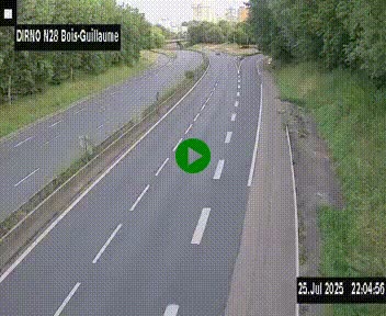 <h2>Webcam routière à hauteur de Bois-Guillaume en périphérie de Rouen. Vue orientée vers Rouen</h2>