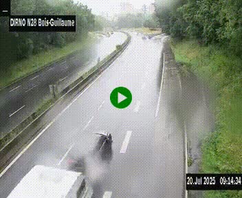 <h2>Webcam routière à hauteur de Bois-Guillaume en périphérie de Rouen. Vue orientée vers Rouen</h2>