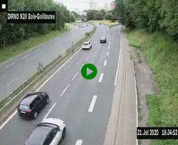 <h2>Webcam routière à hauteur de Bois-Guillaume en périphérie de Rouen. Vue orientée vers Rouen</h2>