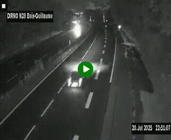 <h2>Webcam routière à hauteur de Bois-Guillaume en périphérie de Rouen. Vue orientée vers Rouen</h2>