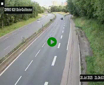 <h2>Webcam routière à hauteur de Bois-Guillaume en périphérie de Rouen. Vue orientée vers Rouen</h2>
