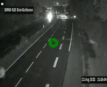 <h2>Webcam routière à hauteur de Bois-Guillaume en périphérie de Rouen. Vue orientée vers Rouen</h2>