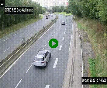 <h2>Webcam routière à hauteur de Bois-Guillaume en périphérie de Rouen. Vue orientée vers Rouen</h2>