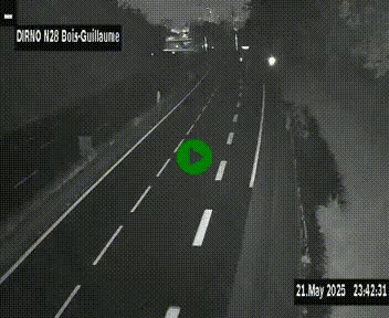 <h2>Webcam routière à hauteur de Bois-Guillaume en périphérie de Rouen. Vue orientée vers Rouen</h2>
