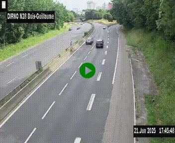 <h2>Webcam routière à hauteur de Bois-Guillaume en périphérie de Rouen. Vue orientée vers Rouen</h2>