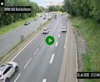 <h2>Webcam routière à hauteur de Bois-Guillaume en périphérie de Rouen. Vue orientée vers Rouen</h2>