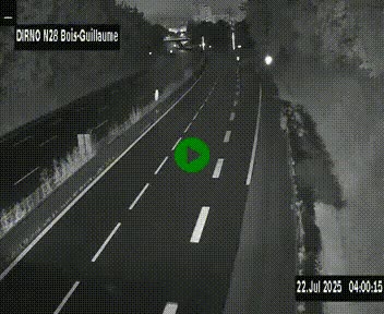 <h2>Webcam routière à hauteur de Bois-Guillaume en périphérie de Rouen. Vue orientée vers Rouen</h2>
