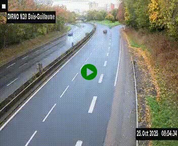 <h2>Webcam routière à hauteur de Bois-Guillaume en périphérie de Rouen. Vue orientée vers Rouen</h2>