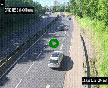 <h2>Webcam routière à hauteur de Bois-Guillaume en périphérie de Rouen. Vue orientée vers Rouen</h2>