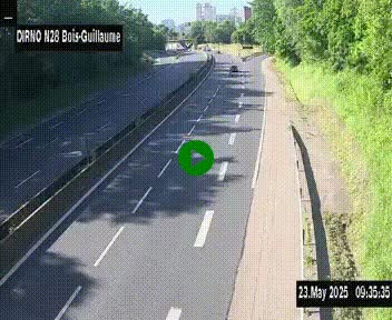 <h2>Webcam routière à hauteur de Bois-Guillaume en périphérie de Rouen. Vue orientée vers Rouen</h2>