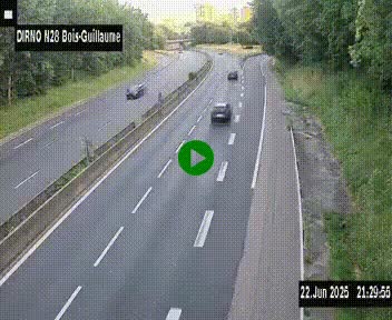 <h2>Webcam routière à hauteur de Bois-Guillaume en périphérie de Rouen. Vue orientée vers Rouen</h2>