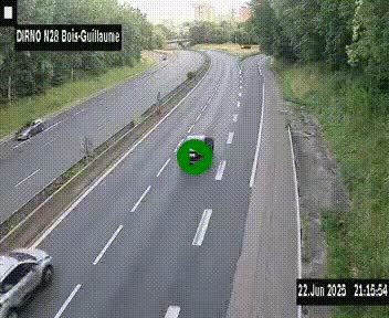 <h2>Webcam routière à hauteur de Bois-Guillaume en périphérie de Rouen. Vue orientée vers Rouen</h2>