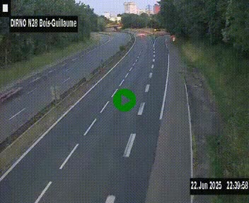 <h2>Webcam routière à hauteur de Bois-Guillaume en périphérie de Rouen. Vue orientée vers Rouen</h2>