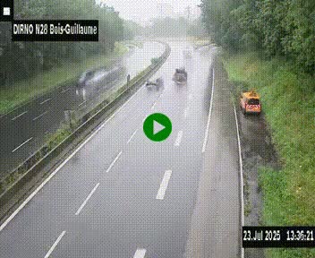<h2>Webcam routière à hauteur de Bois-Guillaume en périphérie de Rouen. Vue orientée vers Rouen</h2>