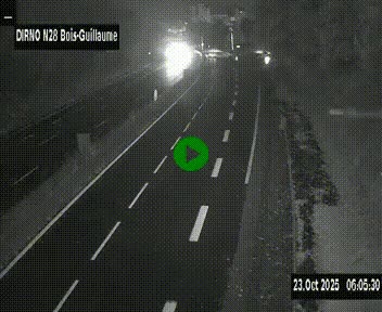 <h2>Webcam routière à hauteur de Bois-Guillaume en périphérie de Rouen. Vue orientée vers Rouen</h2>