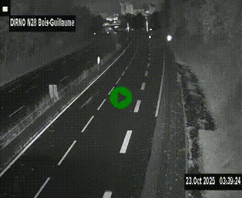 <h2>Webcam routière à hauteur de Bois-Guillaume en périphérie de Rouen. Vue orientée vers Rouen</h2>