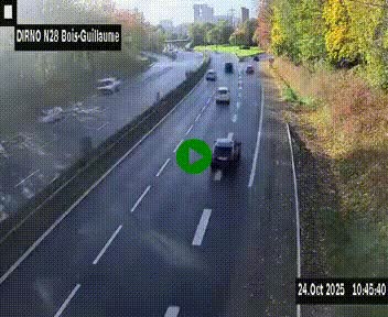 <h2>Webcam routière à hauteur de Bois-Guillaume en périphérie de Rouen. Vue orientée vers Rouen</h2>