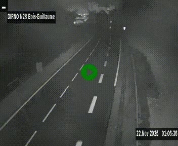 <h2>Webcam routière à hauteur de Bois-Guillaume en périphérie de Rouen. Vue orientée vers Rouen</h2>