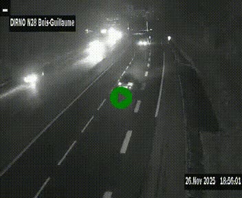 <h2>Webcam routière à hauteur de Bois-Guillaume en périphérie de Rouen. Vue orientée vers Rouen</h2>