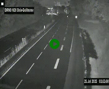 <h2>Webcam routière à hauteur de Bois-Guillaume en périphérie de Rouen. Vue orientée vers Rouen</h2>