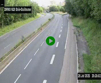 <h2>Webcam routière à hauteur de Bois-Guillaume en périphérie de Rouen. Vue orientée vers Rouen</h2>
