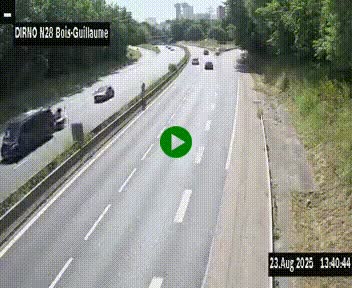 <h2>Webcam routière à hauteur de Bois-Guillaume en périphérie de Rouen. Vue orientée vers Rouen</h2>