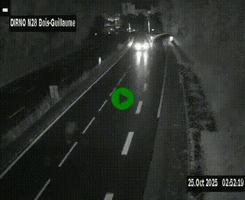 <h2>Webcam routière à hauteur de Bois-Guillaume en périphérie de Rouen. Vue orientée vers Rouen</h2>