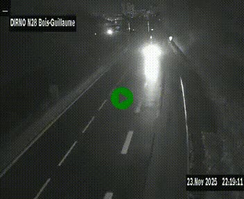 <h2>Webcam routière à hauteur de Bois-Guillaume en périphérie de Rouen. Vue orientée vers Rouen</h2>