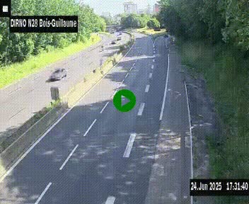 <h2>Webcam routière à hauteur de Bois-Guillaume en périphérie de Rouen. Vue orientée vers Rouen</h2>