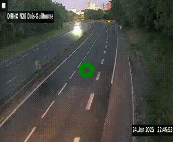 <h2>Webcam routière à hauteur de Bois-Guillaume en périphérie de Rouen. Vue orientée vers Rouen</h2>