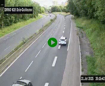 <h2>Webcam routière à hauteur de Bois-Guillaume en périphérie de Rouen. Vue orientée vers Rouen</h2>