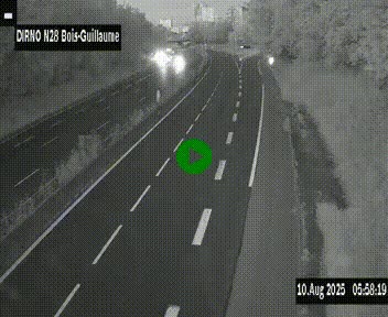 <h2>Webcam routière à hauteur de Bois-Guillaume en périphérie de Rouen. Vue orientée vers Rouen</h2>