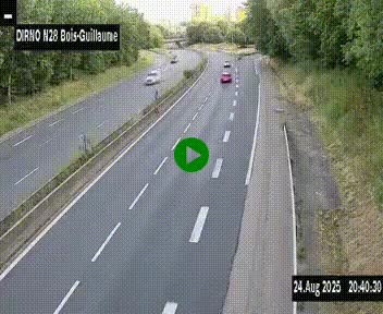 <h2>Webcam routière à hauteur de Bois-Guillaume en périphérie de Rouen. Vue orientée vers Rouen</h2>